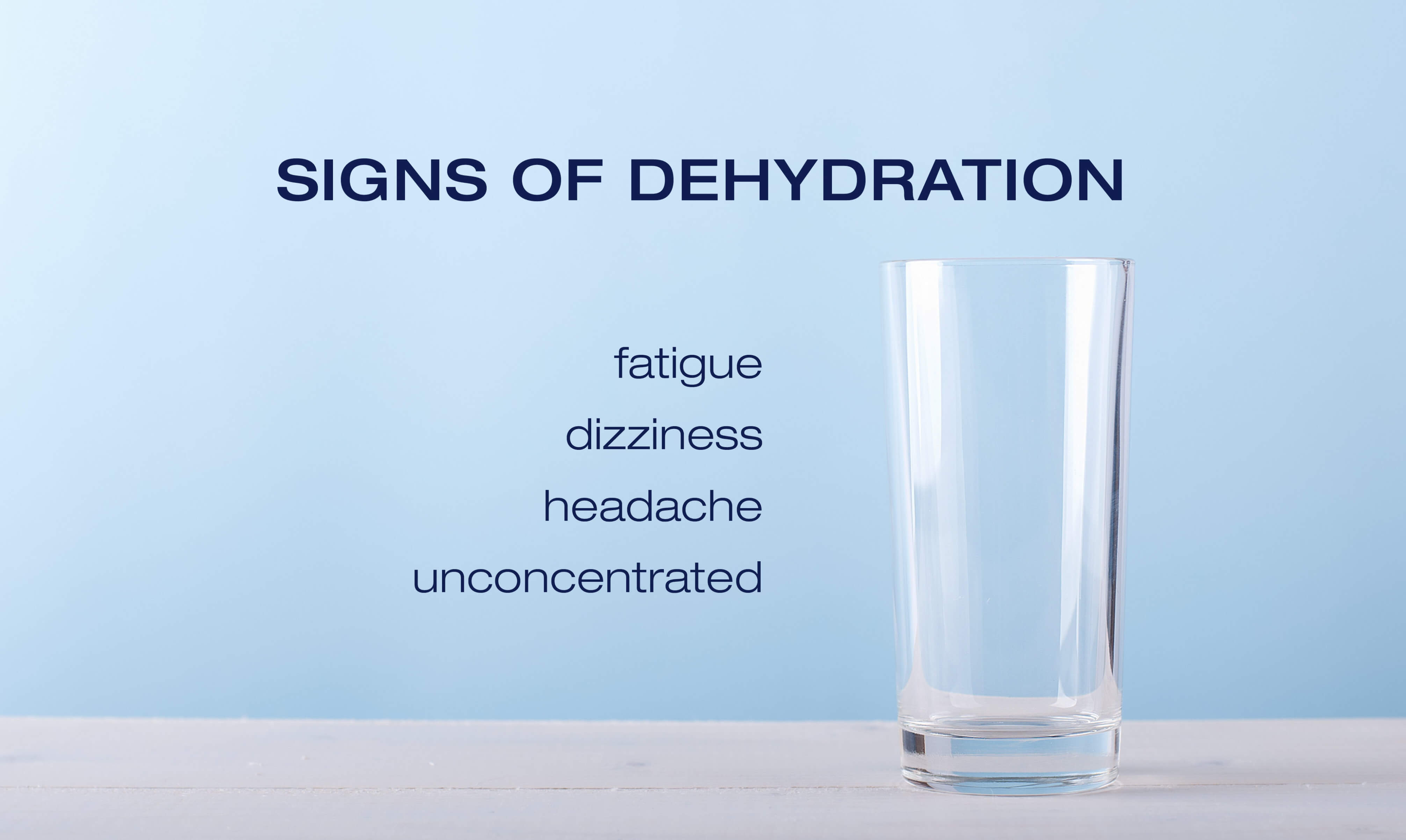 Symptoms of dehydration