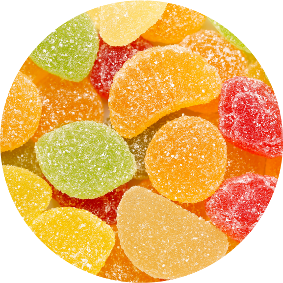 sugar coated jelly candy